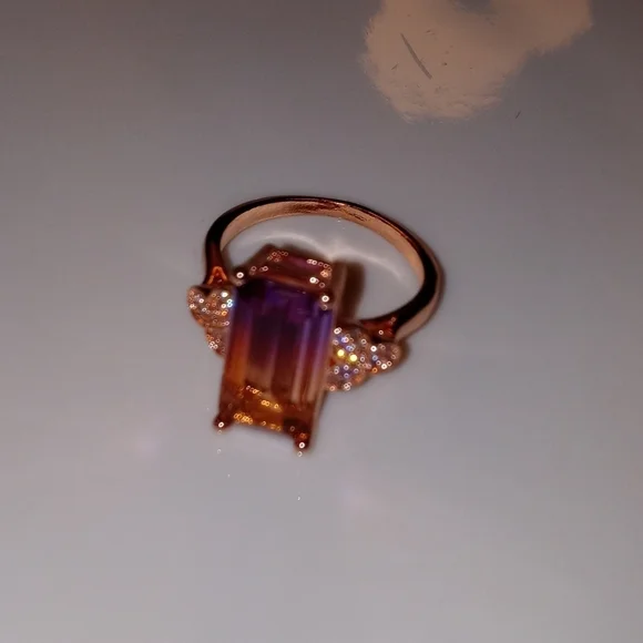 Ring size 8 gold plated brand new Tourmaline gemstone 💎💍